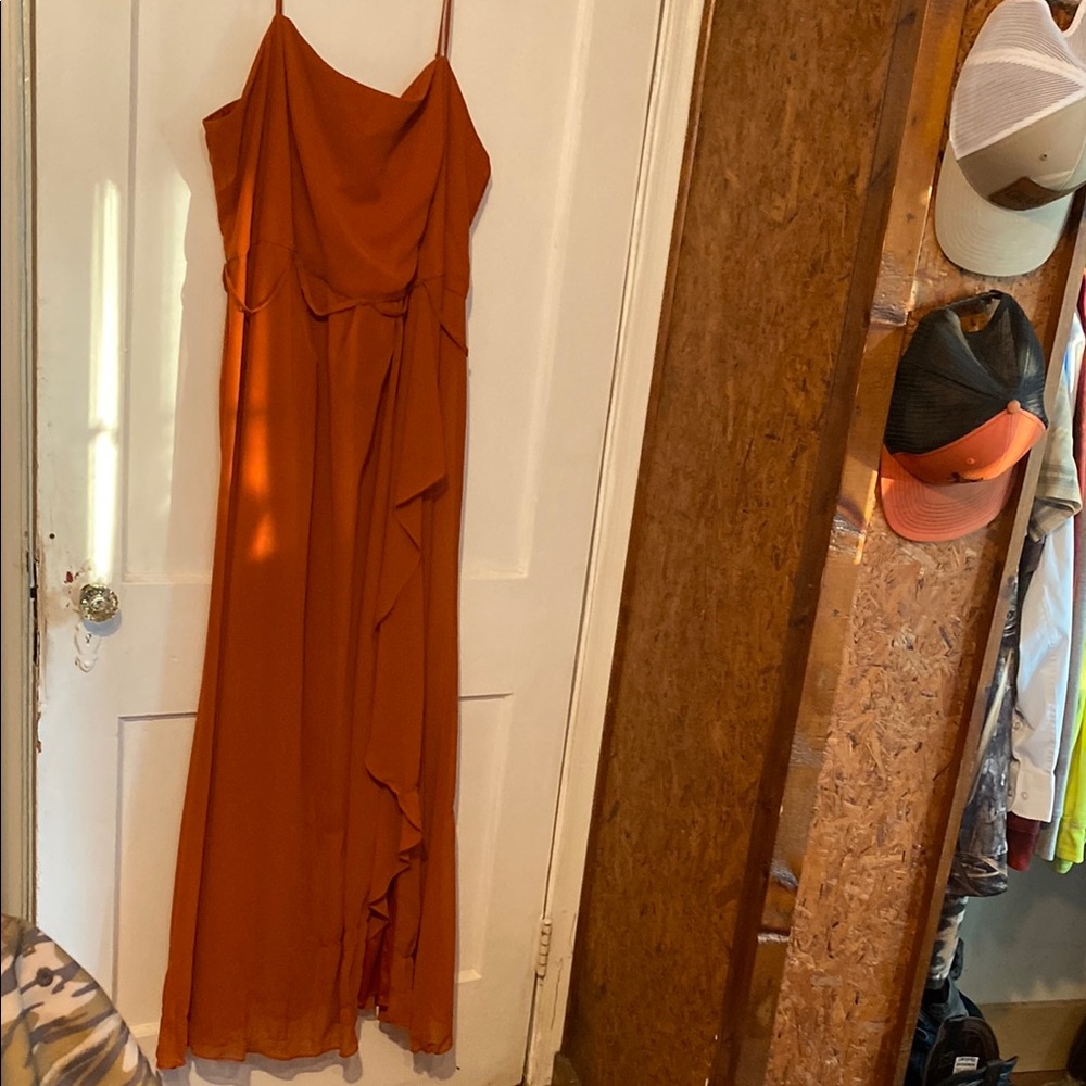 Chic Rust Maxi Dress